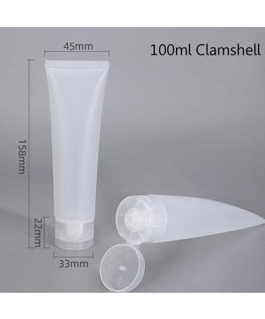 Christy Harrell 100ml Refillable Transparent Soft Plastic Empty Tubes with Hinged Lid - 30 Pack for Cosmetics Shampoo Facial Cleanser & Toothpaste - Buy Online on GoSupps.com