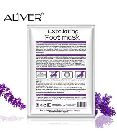 5-Pack Lavender Foot Mask - Peeling Dead Skin Remove Baby Soft Feet for Men & Women - Kallus Remover (40g) - Buy Online on GoSupps.com