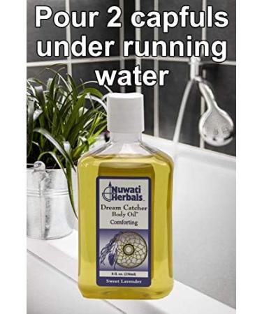 Lavender Oil for Bath & Body | Nuwati Herbals Dream Catcher - All-Natural Skincare and Relaxation Made in the USA 8oz - Buy Online on GoSupps.com