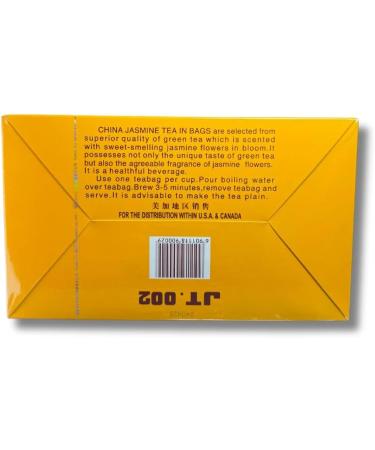 Sprouting Premium Jasmine Flowers Green Tea Bags Individually Wrapped Refreshing & Relaxing Coffee Alternative No Artificial Flavors 100 Count 200g - Buy Online on GoSupps.com