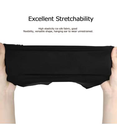 Multi-Function UV Protection Scarf for Men & Women - Clape Elastic Cooling Tube Neckerchief & Bandana | SMZ02 Black - Buy Online on GoSupps.com