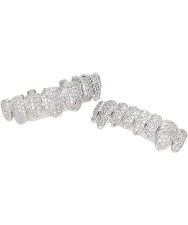 Shop Hip Hop Grillz for Teeth | Anggrek Silver Grillz Set - Perfect Halloween Party Gift & Accessories - Buy Online on GoSupps.com
