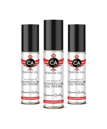 CA Perfume Impression of Chancellor Eau Tendre For Women Fragrance Body Oil Roll-On 0.3 Fl Oz-X3 CHAVELLE CHANCELLOR EAU TENDRE IMPRESSION 0.33 Fl Oz (Pack of 3)
