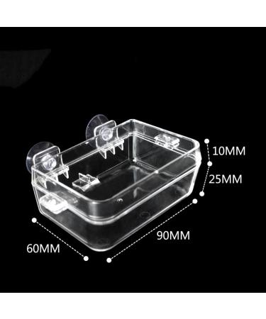NN 1 Pcs Reptile Food Dish Reptile Anti-escape Bowls Transparent Suction Cups Reptile Feeding Pools Amphibians Feeder Bowls for Reptile Geckos Snakes - Buy Online on GoSupps.com