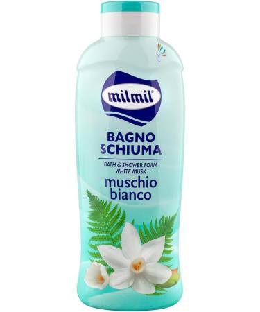 Milmil Foaming Bath White Foam Scent Dermatologically Tested Physiological pH - 6 x 1000 ml - Buy Online on GoSupps.com