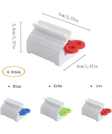 NUWIQ Tube Squeezer - Multi-Use Tube Press for Toothpaste Hand Cream & Mustard - 6 Pieces in 3 Colors - Perfect for Home & Travel - Buy Online on GoSupps.com