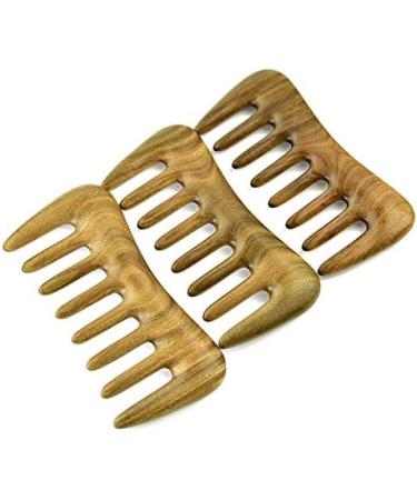 GRARRO Wide Tooth Hair Comb - Natural Wood Comb for Curly Hair - No Static Sandalwood Hair Pick Wooden Comb for Detangling - Buy Online on GoSupps.com