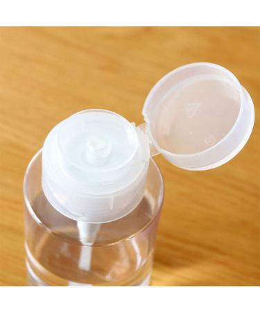 200ML Nail Polish Remover Pump Dispensers Empty Transparent Plastic Push & Down Bottle Container for Nail Polish and Makeup - Buy Online on GoSupps.com