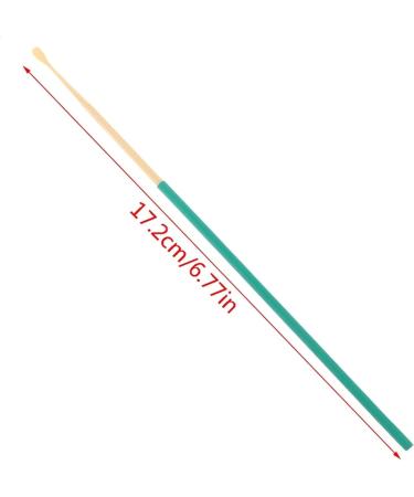TARVIT Wooden Ear Cleaner Spoon - Anti-Skid Green Rubber Handle Earpick for Safe Earwax Removal with Soft Silicone Cover - Shop Now for International Shipping - Buy Online on GoSupps.com