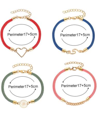 VALICLUD 4pcs Couple Bracelet Party Gifts Birthday Present Handmade Weaving Bracelet Solid Color Bracelet Bracelets Lucky Rope Bracelet Woven Bracelet Friendship Bracelet Hand Jewelry Charm - Buy Online on GoSupps.com