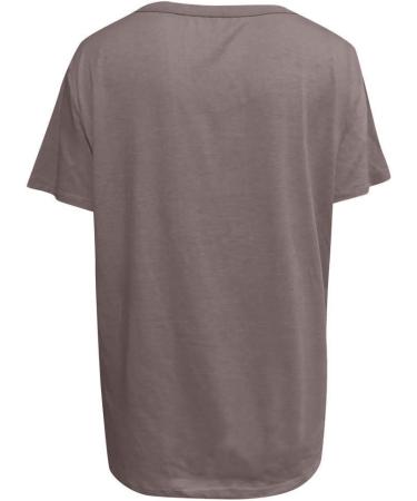 Stylish Ppanguding Women's Summer T-Shirt - Casual Round Loose Pustblume Printed Top in Gray - Buy Online on GoSupps.com