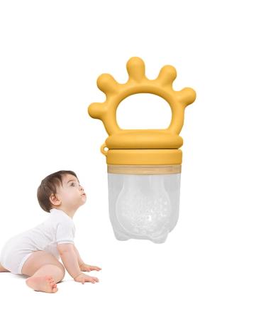 Silicone Baby Fruit Feeder & Soothing Pacifier | Reusable Gummy Ring for Newborns | Yemyap Yellow - Buy Online on GoSupps.com
