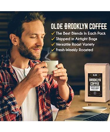 Olde Brooklyn Coffee 5 lb Whole Bean Medium Roast Gourmet Fresh Roasted Coffee - 5 Pound Bag - Buy Online on GoSupps.com
