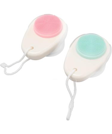 Soft Bristle Double Sided Face Brush Exfoliator and Cleanser Promotes Circulation with Lanyard with Ergonomic Handle - Buy Online on GoSupps.com