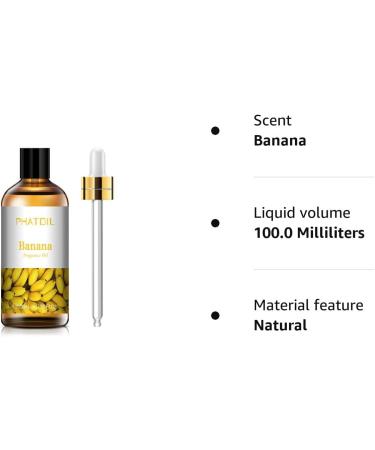 Premium 100ml Banana Fragrance Oil for Aromatherapy, Diffusers & Skin Care - Buy Online on GoSupps.com