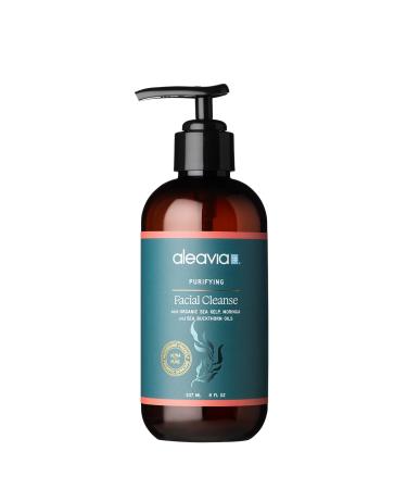 Aleavia Purifying Facial Cleanse Fragrance-Free Organic & All-Natural Prebiotic Vegan Face Wash Nourish your Healthy Skin Microbiome 8 oz. (New Formula) 8 Fl Oz (Pack of 1)
