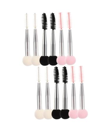 12-Piece Sponge Make Up Brush Set for Large Double Sponge Brush Eyelash Brush Make Up Stamp Stamp for Children Beauty Set Aluminium Tube Make Up
