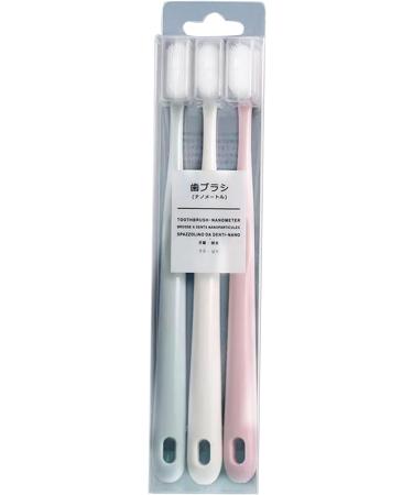 Soft Bristle Toothbrush Set for Adults & Kids - Cute Multi-Colored Travel Toothbrushes (3 Pack) - Buy Online on GoSupps.com