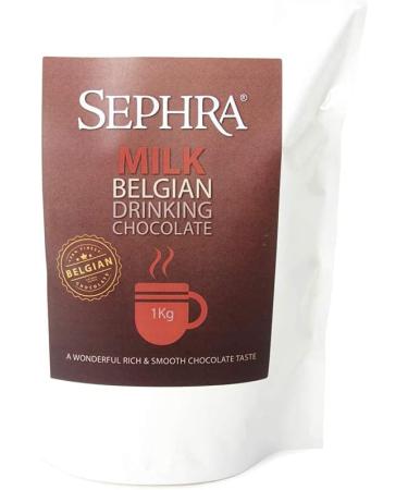 Sephra Belgian Hot Drinking Chocolate - 1kg Bag, Barista Style Instant Hot Cocoa Drink - Belgian Milk Flakes, 1 Pack - Buy Online on GoSupps.com
