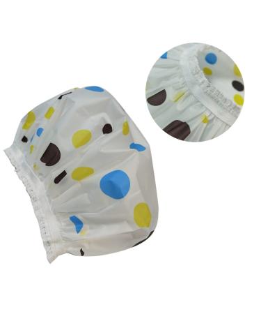 HRUIFENG 6-Piece Waterproof EVA Plastic Shower Cap Set-A for Men and Women - Elastic, Reusable, and Durable - Buy Online on GoSupps.com