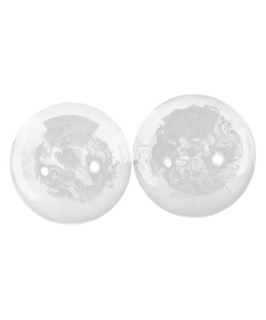 Frcolor 2st Healthy massage ball Gently rolling balls Chinese massage balls Chinese baoding balls handballs baoding fitness ball Hand tension balls glass outside the ball roll the ball