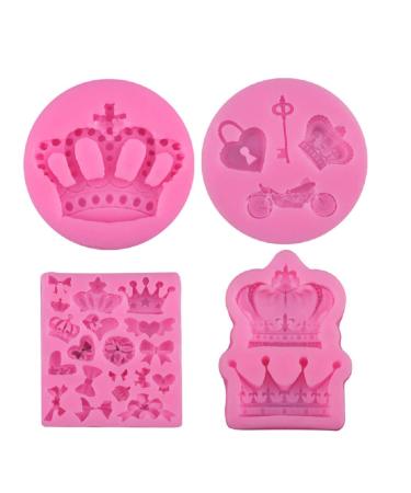 DIY Handcraft Silicone Crown Fondant Candy Molds Bows Crown Heart Mold for Chocolate  Cake Decoration  Cupcake Topper  Pastry  Cookie Decor  Epoxy Resin  Clay  Crafting Projects