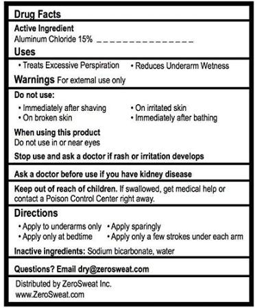 ZeroSweat Antiperspirant Deodorant - Clinical Strength Hyperhidrosis Treatment | Reduces Armpit Sweat | 1 Fl Oz (Pack of 1) - Buy Online on GoSupps.com