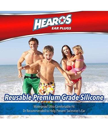 HEAROS Reusable Kids Ear Plugs for Swimming - Waterproof Comfortable Floating Silicone Putty Moldable One Size 6 Pairs with Case NRR 22 Hearing Protection - Buy Online on GoSupps.com