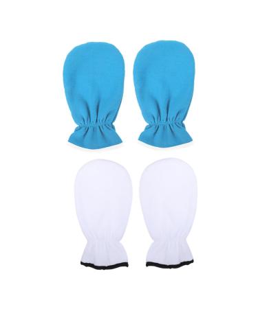 Ipetboom 2 Pairs Essential Oil Gloves Portable Paraffin Mitts Mittens Wax Gloves Reusable Paraffin Gloves Wax Bath Liners Thermal Hand Liner Reusable Paraffin Mitts Body Care Bag Flannel