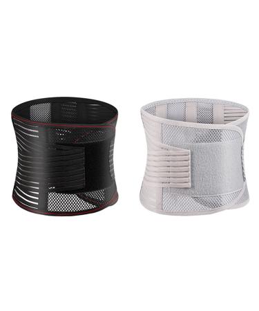 Tintower Adjustable Lower Back Support Belt - Pain Relief Compression for Herniated Disc & Sciatica - XL Light Gray - Buy Online on GoSupps.com