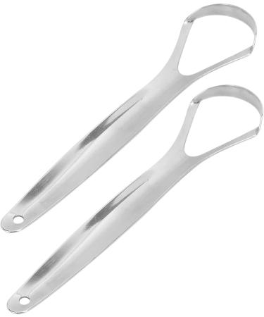 Ververt Touch Stainless Steel Tongue Scrapers - 2 Pack | Portable Reusable Oral Care Tool for Fresh Breath & Clean Tongue - Buy Online on GoSupps.com