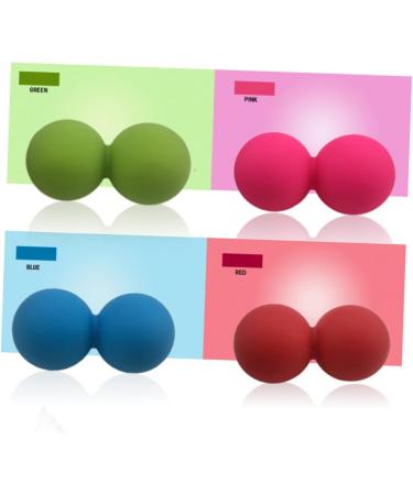 Buy Healvian Peanut Ball - Red Massage & Yoga Fitness Mobility Ball | 12cm x 6.3cm - Perfect for Muscle Relief & Recovery - Buy Online on GoSupps.com