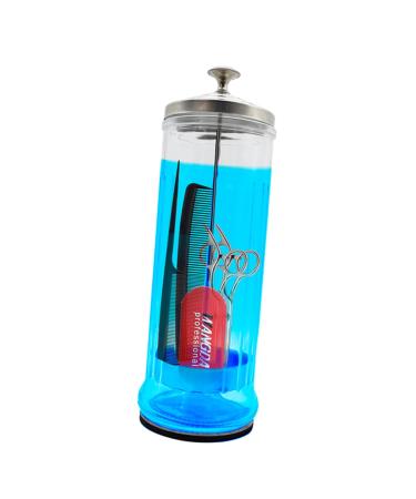 Minkissy hairdresser Disinfection glass Laboratory instrument bottle of Salon Sterilization bottle for manicure tools Salon cleaning glass Disinfection box clean nail box 10x10cm transparent