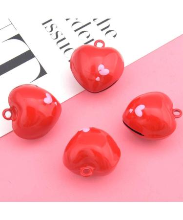 Kisangel 6Pcs Red Cat Collar Bell Heart Shaped Jewelry Charms - Pet Training Pendant for Cat & Dog Necklace - DIY Keyring Pendant - Buy Online on GoSupps.com