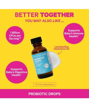 Pink Stork Baby Liquid Vitamin D Drops - 400 IU Vitamin D3 for Infants & Kids - Bone Development & Immune Support - 1 fl oz - Buy Online on GoSupps.com