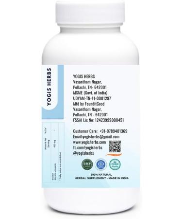 YOGIS HERBS Brahmi Capsules (Bacopa Monnieri) Herbal Supplement for Mental Energy & Brain Support 90 Veg Capsules - 100% Natural - Buy Online on GoSupps.com