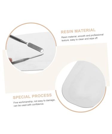 Hemoton Makeup Palette Set - Professional Foundation & Mixing Tray - Stainless Steel Nail Plate - 12.6x7.5cm - Perfect for Makeup Artists - Buy Online on GoSupps.com