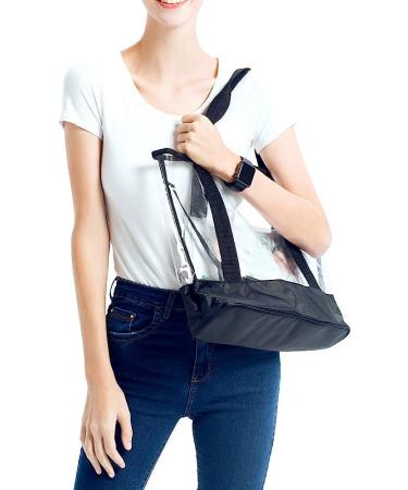 BORMELUN Clear Tote Bag for Women - Large Transparent Handbag in Black - Buy Online on GoSupps.com