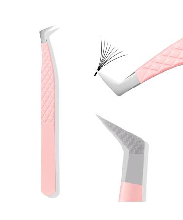 Fiber-tip eyelid sink for eyelash extensions professional boot tweezers for eyelash extension suppliers best pink tweezers precision tool set (boots) Boot Tweezer