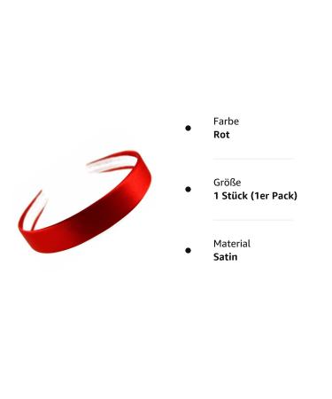 Red Satin Headband - 2.5 cm Wide | Stylish Hair Accessory for Women | Free International Shipping - Buy Online on GoSupps.com