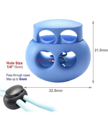 25Pcs Multicolor Double Hole Cord Lock End Toggle Spring Stopper Fastener - Buy Online on GoSupps.com