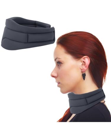 Kayuneed neck support for neck pain Support break from soft foam frenkal crane for the Schla Neck Brace for women & men relieves pressure in the spine (gray)
