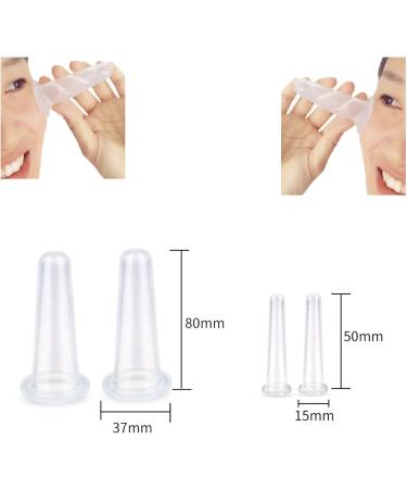 4-Part Silicone Vacuum Anti-Aging Facial Suction Cup Set | Facial Care & Body Massage Tools - International Shipping Available - Buy Online on GoSupps.com