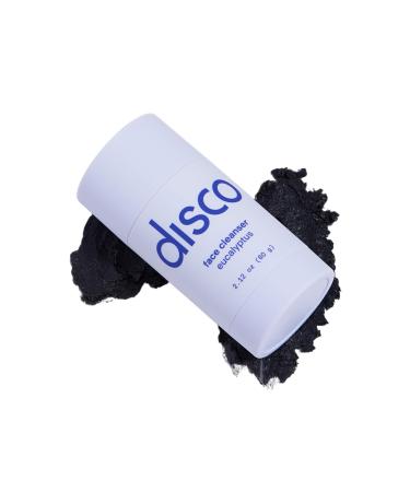 Disco Charcoal Face Cleanser Stick for Men All-Natural Paraben-Free Solid Wash Cooling Eucalyptus Aroma Hydrating Portable 2.12oz Stick Removes Dirt Build-Up Ideal Gym Travel & Sensitive Skin
