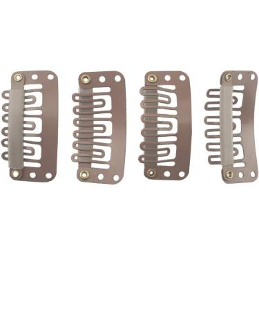 20 Pcs 32mm Brown Metal Snap Clips for Hair Extensions and Wefts - Buy Online on GoSupps.com