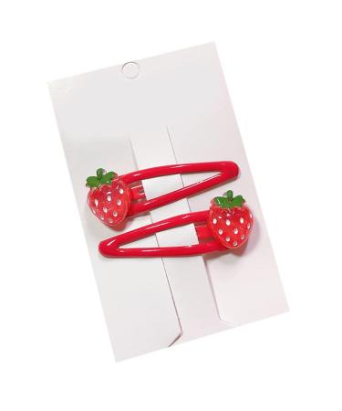 Snap hair clip cartoon hair clip 3d strawberry hairpin for children fruit resin cute hair clips headwear styling tools hair accessories 2 - Buy Online on GoSupps.com