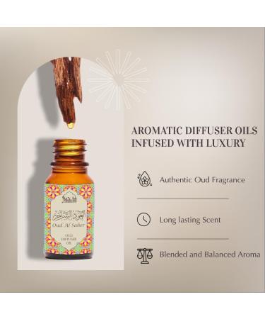 Oud Diffuser Oil, Oud Al Saher by Dukhni | 3 x 10ml Arabic Oil for Diffuser & humidifier | 100% Pure Halal, Oudh Essential Oil Blend | Relax with Home Aromatherapy, for Relaxation and Massage - Buy Online on GoSupps.com