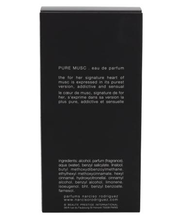 NARCISO RODRIGUEZ Pure Musc for Woman Eau De Parfum Spray 3.3 Fluid Ounce 3.3 Fl Oz (Pack of 1) - Buy Online on GoSupps.com