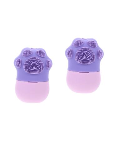 Beavorty face 2 pieces ice cubes Face balls Massage ball Roller skin care tools cooling glass massage device Face ice cream face roller Face ice rolling tool ice roll 10.5x7.5x4cmx2pcs Lilax2Stk