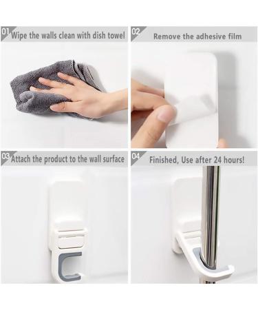 3PACK Broom Mop Holder Set - Self Adhesive No Drilling, Super Anti-Slip Hanger for Home, Kitchen, Garden, Garage Storage - Buy Online on GoSupps.com